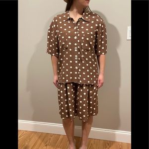 Vintage “Pretty Woman” polka dot dress/short set